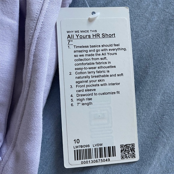 NWT lululemon All Yours HR Short 7” - Picture 2 of 3